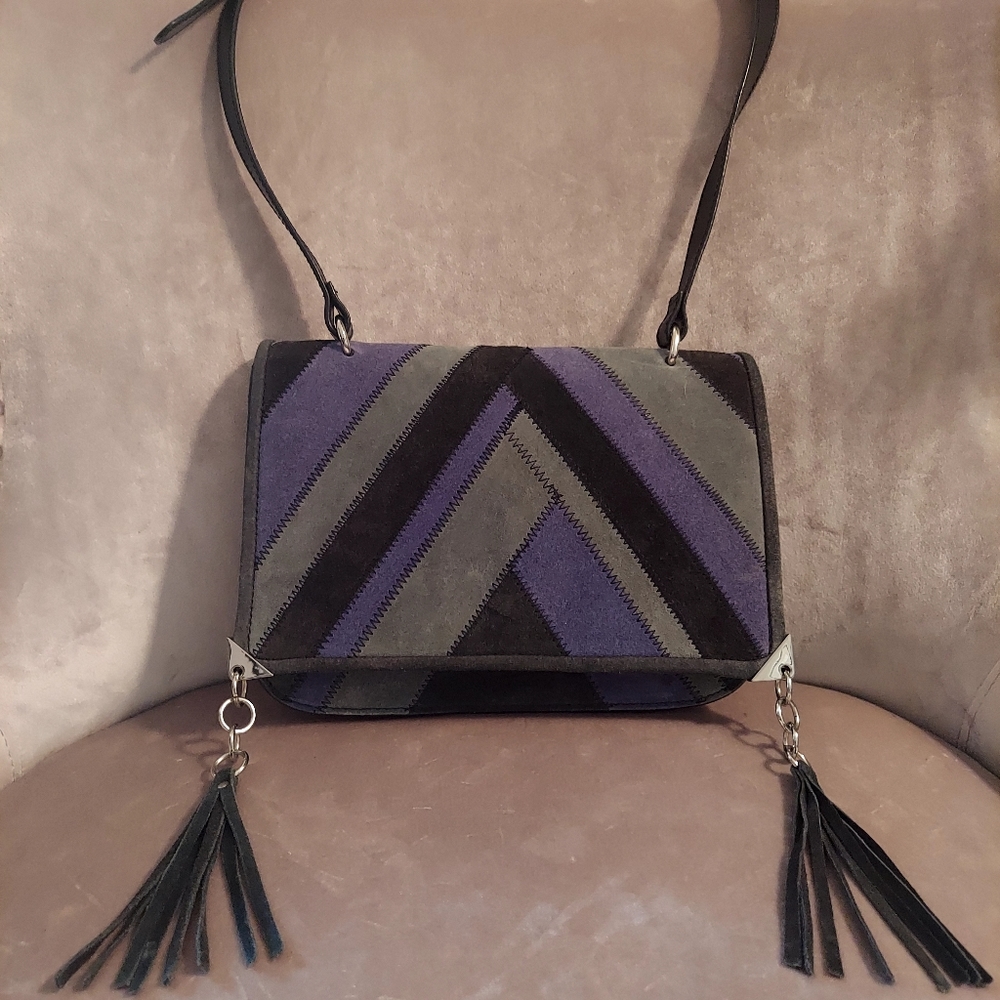 ZARA Woman Blue Cow Leather Purse Not Worn